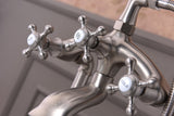 Suni 3-Handle Claw Foot Tub Faucet with Hand Shower