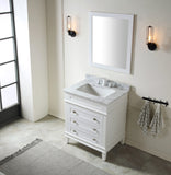 Wineck 36 in. W x 35 in. H Bathroom Bath Vanity Set in Rich White