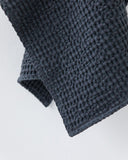 Waffle face towel in Dark gray