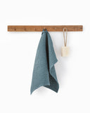 Waffle face towel in Gray blue