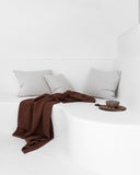Dark chocolate waffle throw blanket