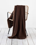 Dark chocolate waffle throw blanket