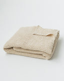 Vanilla waffle throw blanket