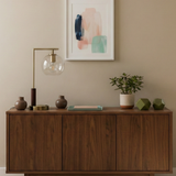 Wander Right Angle Glass Table Lamp - Bronze