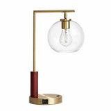Wander Right Angle Glass Table Lamp - Bronze