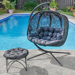 Hanging Pumpkin Patio Loveseat in Butterfly black