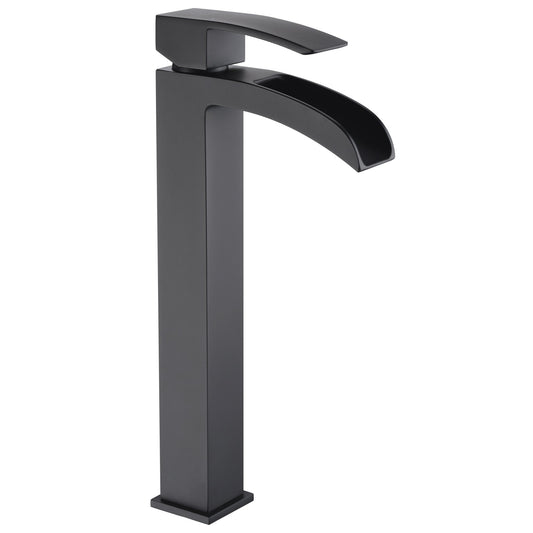 ANZZI Key Series Elegant Vessel Sink Faucet (8.82" H), Single Hole, ADA & WaterSense Certified, Rhino Alloy Solid Brass, Various Finishes