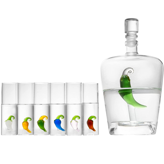 Tequila Decanter Set with Pepper Decanter (Pepper)
