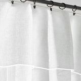 100% Linen Edge Embroidery Curtain (Set Of 2)