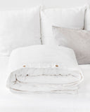 White linen duvet cover