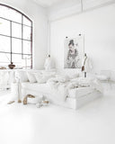 White linen duvet cover