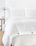 White linen duvet cover
