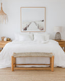 White linen duvet cover