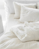 White linen duvet cover