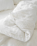 White linen duvet cover