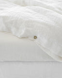 White linen duvet cover