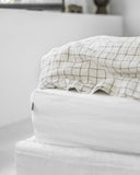 White linen fitted sheet