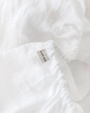White linen fitted sheet