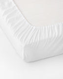 White linen fitted sheet
