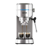 Wirsh Espresso Machine,Espresso Maker with Commercial Steamer for Latte and Cappuccino,Expresso Coffee Machine with 42 oz Removable Water Tank,Stainless Steel (Home Barista)