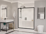 Romance Series 59 to 60 in. x 70 in. Sliding Framed Shower Door with Tsunami Guard Tempered Clear Glass