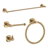 ANZZI Modern 4-Piece Bathroom Hardware Set, RHINO ALLOY Certified Stainless Steel & Zinc, Complete Wall Mount Installation, Multiple Finishes