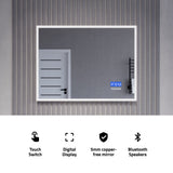ANZZI Rectangular LED Mirror (24x31 or 27x39 in.), Copper-Free, Adjustable CCT, Defogger, with Bluetooth & Magnifying Variants