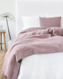 Woodrose linen duvet cover set (3 pcs)