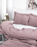 Woodrose linen duvet cover set (3 pcs)
