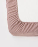Woodrose linen fitted sheet