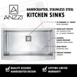 Elysian Farmhouse Stainless Steel 36 in. Single Bowl Kitchen Sink in Brushed Satin