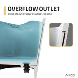 Rossetto Series 67 in. x 28 in. Flat Bottom Solid Surface Freestanding Soaking Bathtub with Center Drain in Matte White