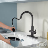ANZZI Sunset 4-in-1 Faucet: Cold, Filtered, Instant Hot & Boiling Water Dispenser, Pull-Out Sprayer, Digital Tank Control, ETL Certified
