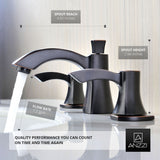 ANZZI Sonata Widespread Faucet, Dual Lever Control, 1.2 GPM WaterSense & ADA Certified, Rhino Alloy Solid Brass, Various Finishes
