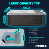 4-6 Person Electric Rock Heater Outdoor White Cedar Sauna with 1-Person All-in-One White Cold Plunge & Built-in Chiller