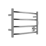 ANZZI Glow Series 4-Bar Compact Towel Warmer (23.5" L x 16.5" H), Dual Installation, Digital Control Panel, Rhino Alloy Certified Stainless Steel