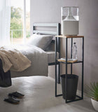 Two-Tier Display & Storage Shelf (31.5" H)  - Steel + Wood
