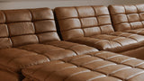 Lino Armless Modular Sofa Tan Leather