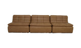 Lino Armless Modular Sofa Tan Leather