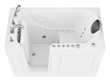 ANZZI Nimbus Series 32 in. L x 60 in. W Dual Jetted Bathtub in White with Microbubbles Jet