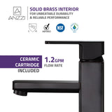 ANZZI Nettuno High Arc Single Hole Faucet (8.7" H), 1.2 GPM WaterSense Certified, Rhino Alloy Solid Brass, for Vessel Sinks, Various Finishes