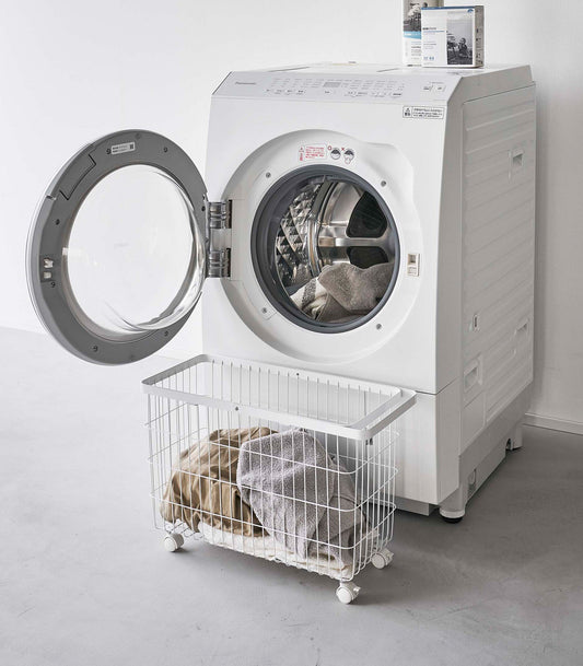 Rolling Wire Basket (14.8" H)  - Steel