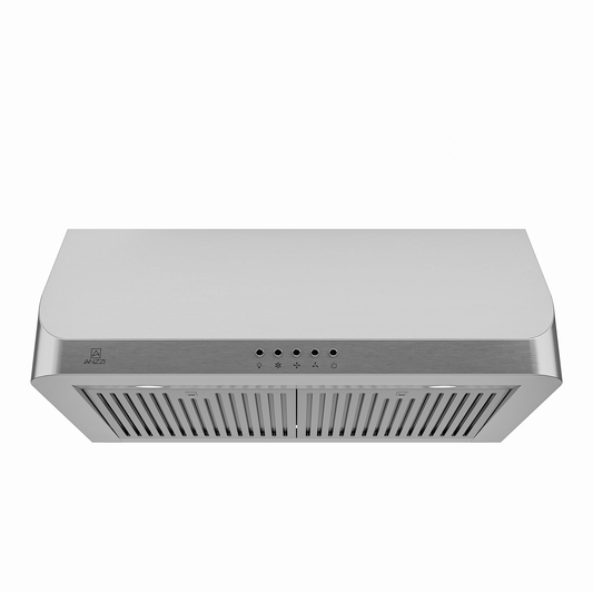 ANZZI 30-Inch 450 CFM 3-Speed Stainless Steel Under Cabinet Convertible Residential Range Hood with LED Lamp