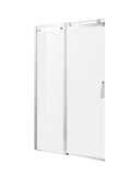 Rhodes Series 50 to 54 in. x 76 in. H Sliding Frameless Shower Door with Tsunami Guard Tempered Clear Glass