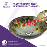 Impasto Series Vessel Sink in Hand Painted Mural