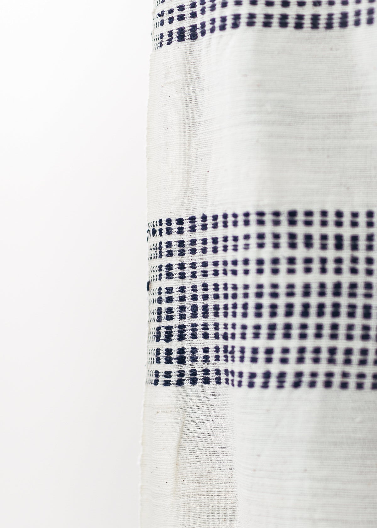 Dots Fabric Yardage - Natural with Navy