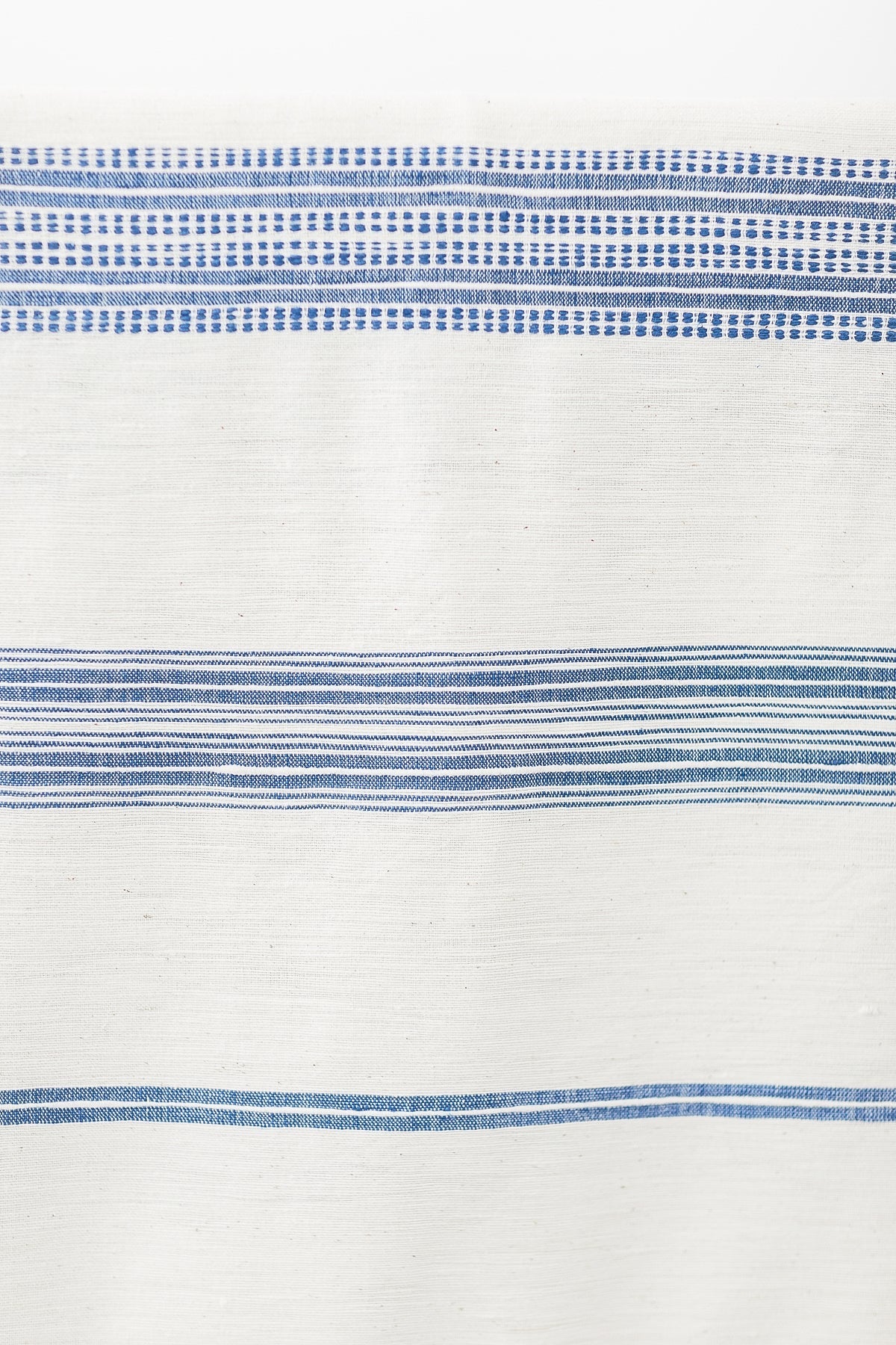 Aden Fabric Yardage - Natural with Blue