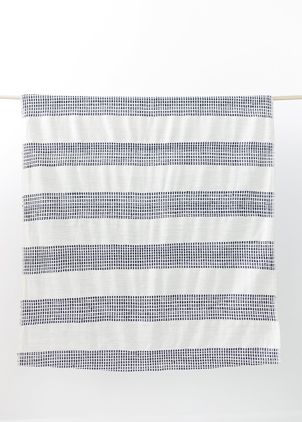 Dots Fabric Yardage - Natural with Navy