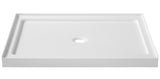 ANZZI Fissure 48" x 36" Single Threshold Shower Pan, Durable Marine Grade Acrylic, cUPC Certified, Center Drain, Contemporary Style
