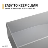 Palace Series 67 in. x 32 in. Flat Bottom Solid Surface Freestanding Soaking Bathtub with Reversible Drain in Slate Gray